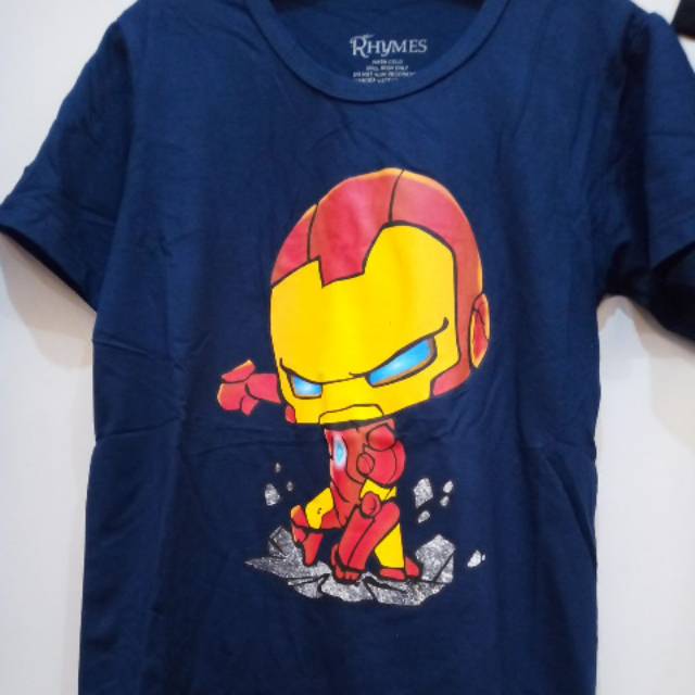 Kaos anak cowok Rhymes Iron man