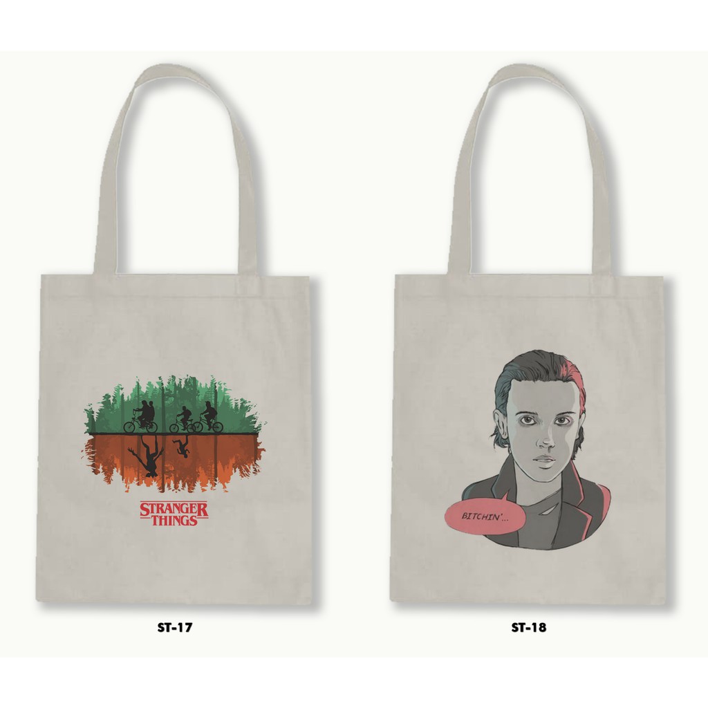 TOTE BAG BLACU - STRANGER THINGS .01