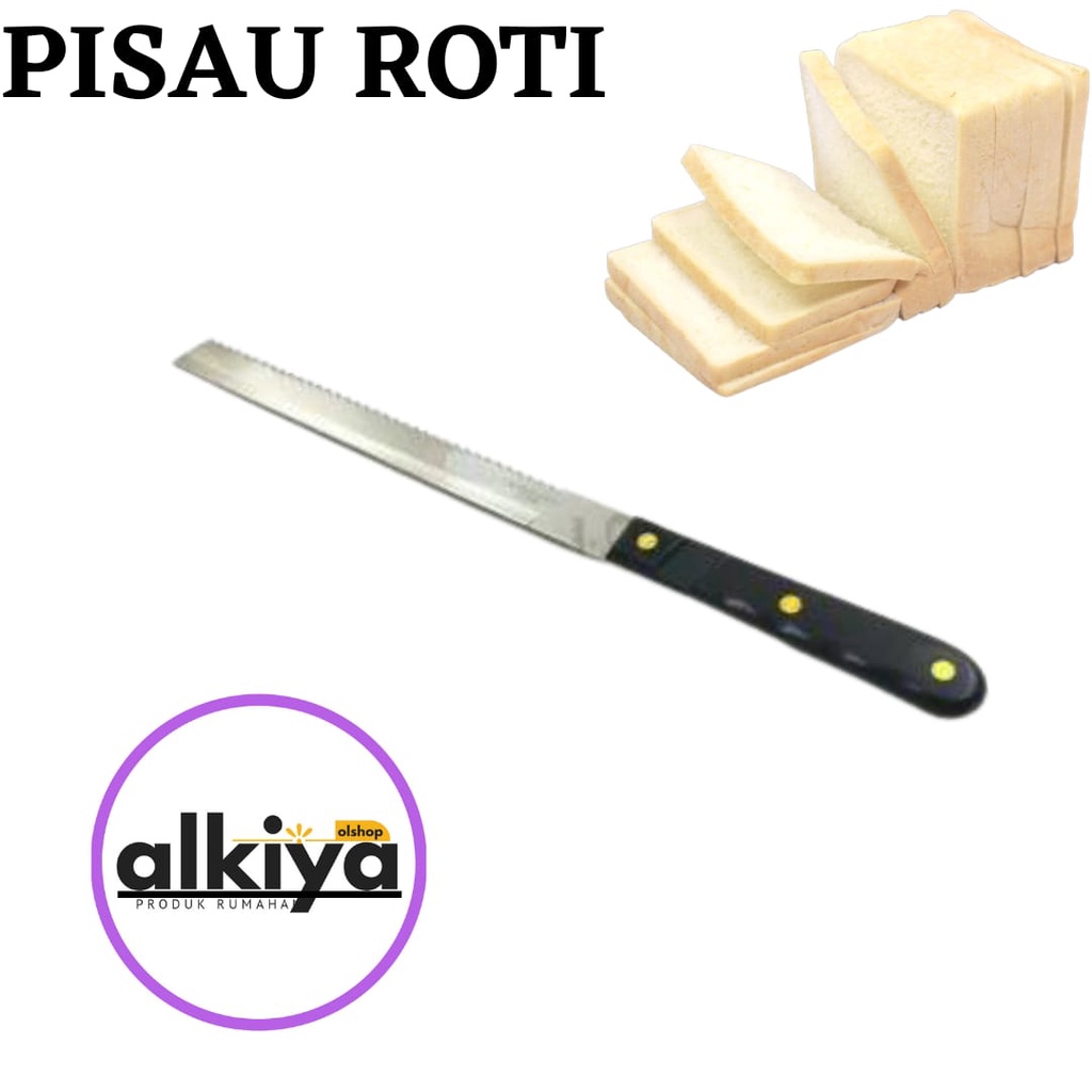 PISAU ROTI PISAU STAINLESS STEEL PISAU TAJAM DAN GERIGI