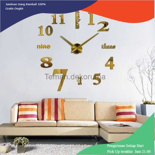 TD - RMH Taffware Jam Dinding Besar DIY Giant Wall Clock Quartz - DIY-101