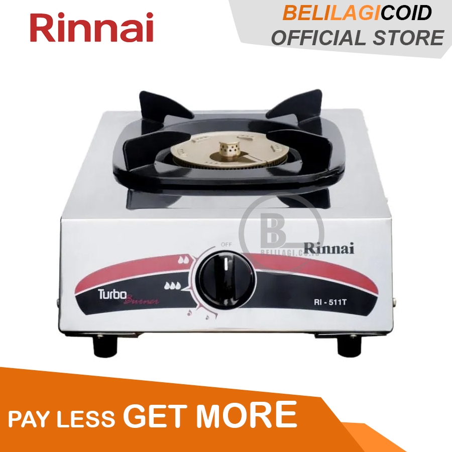 Rinnai Kompor Gas 1 Tungku RI 511 T / Kompor Rinnai 1 Tungku RI-511T / Kompor Gas Rinnai ORIGINAL RI