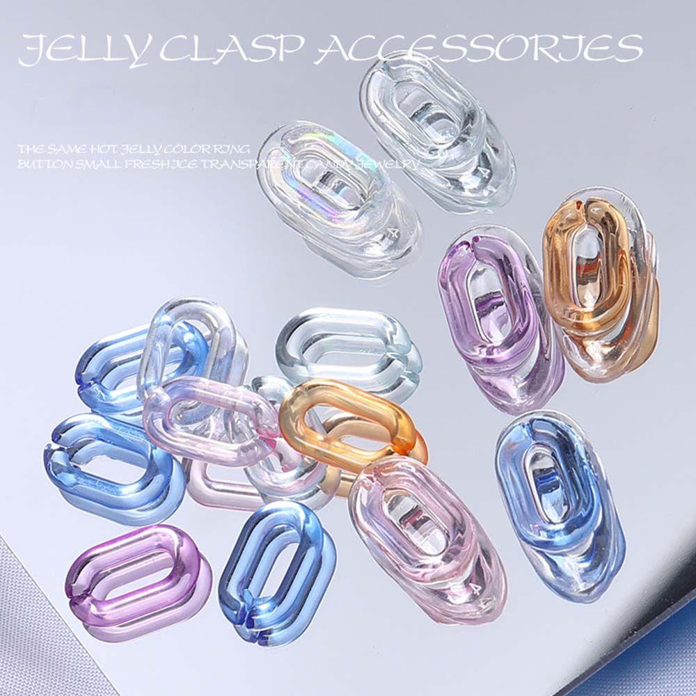 Mxbeauty Oval Gantungan Kunci Perhiasan Kuku DIY Vintage Jelly Warna Nail Art Dekorasi Resin Manicure 3D Nail Charms