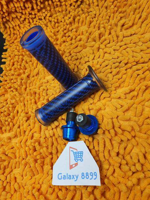 Handgrip karbon kitaco + Jalu Stang biru universal