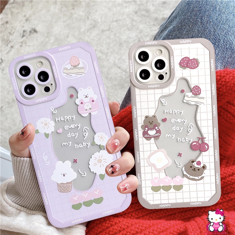 Casing Softcase Tpu Infinix Smart 6 5 Infinix Hot 10 11 Play 9 Play Hot 11S 10 Lite Gambar Kue Strawberry Beruang Kelinci