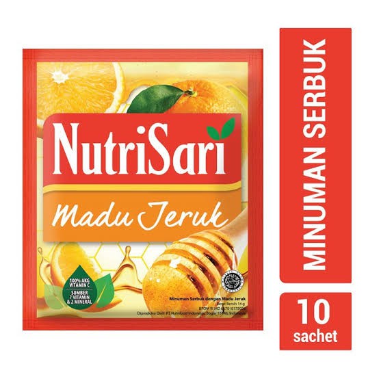 

Nutrisari Rasa Madu Jeruk (1 renceng isi 10 sachet)