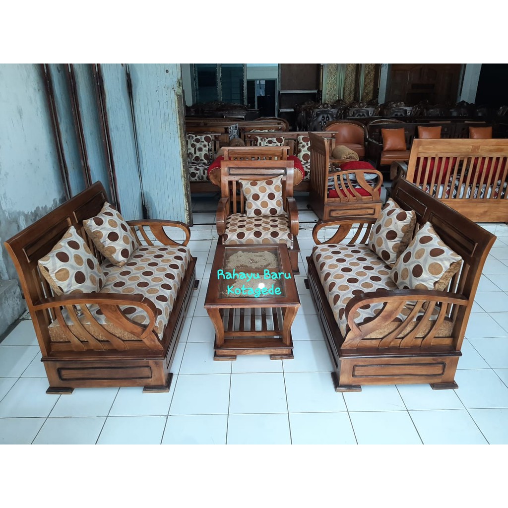 Jual Kursi Tamu Kayu Minimalis Kursi Tamu Kayu Kipas Minimalis Modern Kursi Tamu Kayu Model Kekinian Indonesia Shopee Indonesia