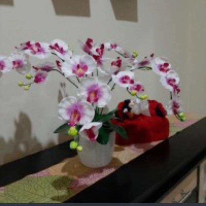set anggrek hias#anggrek palsu#bunga plastik