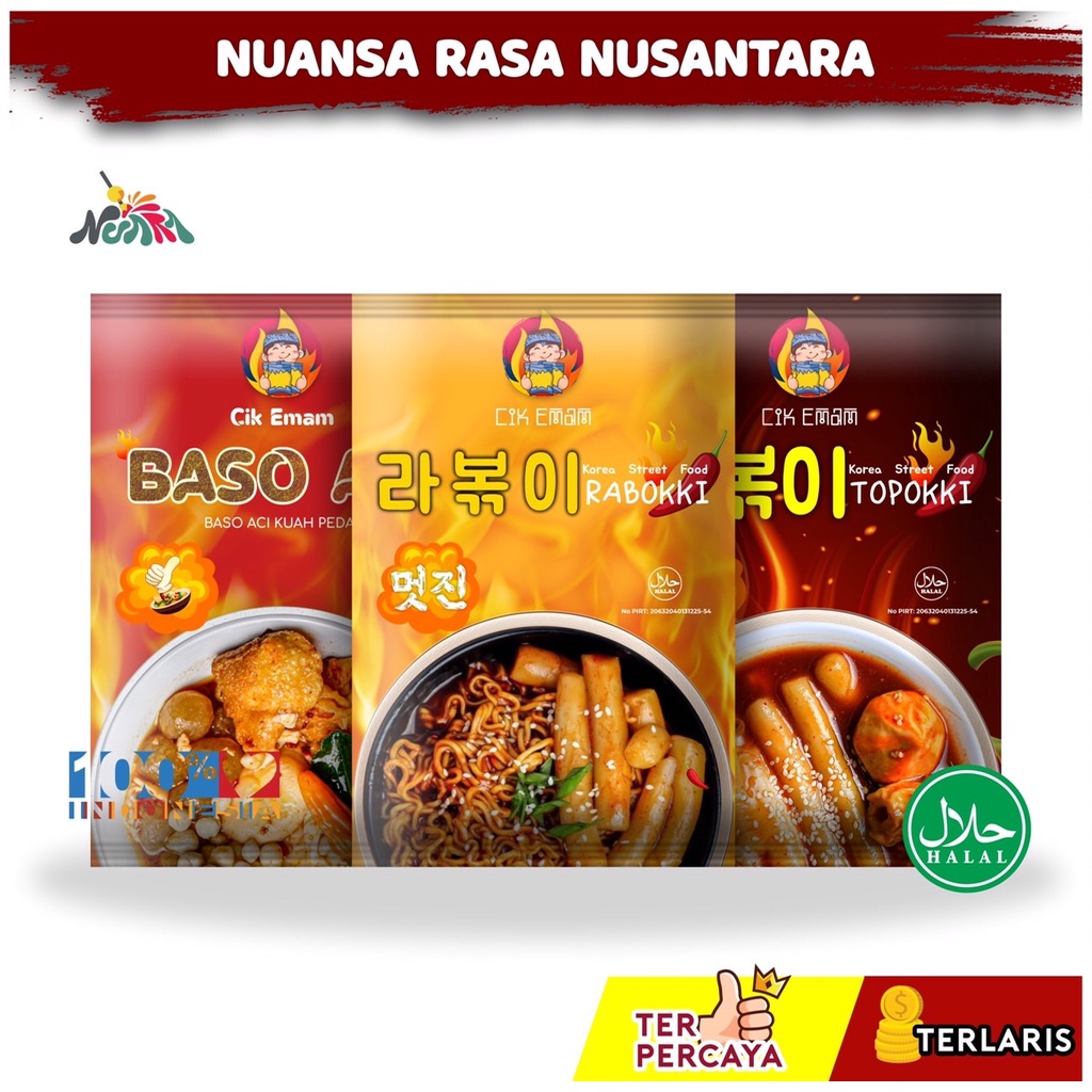 

[ TERLARIS & TERPERCAYA ] CIK EMAM - All Varian Cik’Emam Rabokki Topokki Baso Aci Tteokbokki Halal NRN