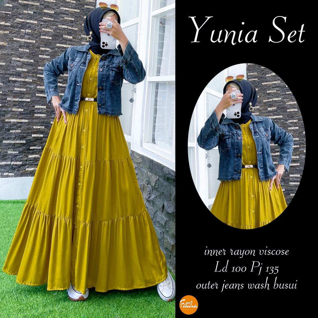 YUNIA SET JEANS GAMIS SET ORI BY FATIHA