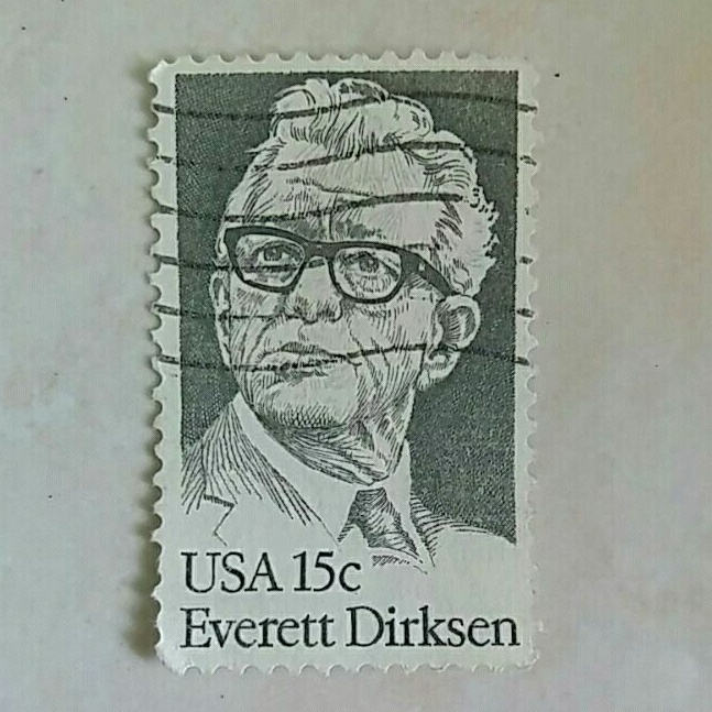 

(AD) Perangko Amerika Serikat 1981 Everett Dirksen - Everett Dirksen (1896-1969) Senate Minority Leader 15c Used