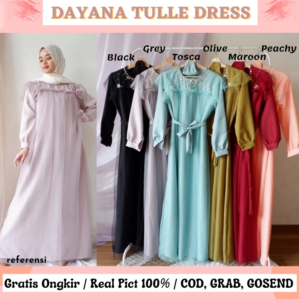 DAYANA TULLE DRESS / DRESS LEBARAN