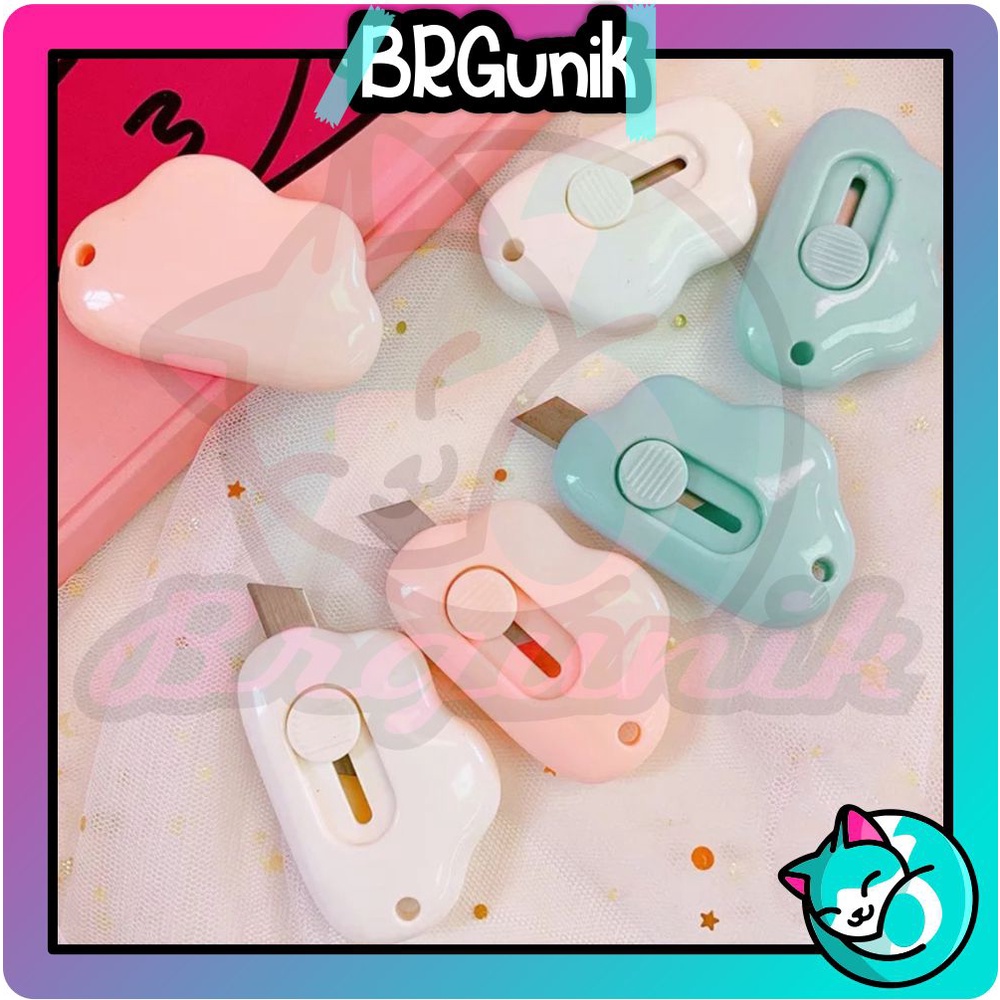 BRGUNIK Cutter Mini Cloud Shape Cutter Kecil For School And Art Safety Cutter Cutter Mini Lucu S006 026