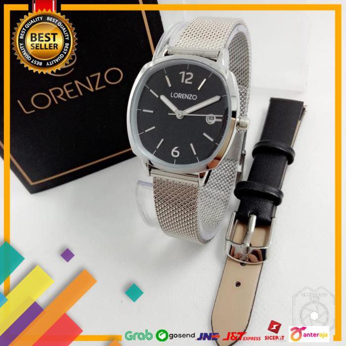 NEW.. JAM TANGAN LORENZO 1030 SILVER WANITA ..TERMURAH