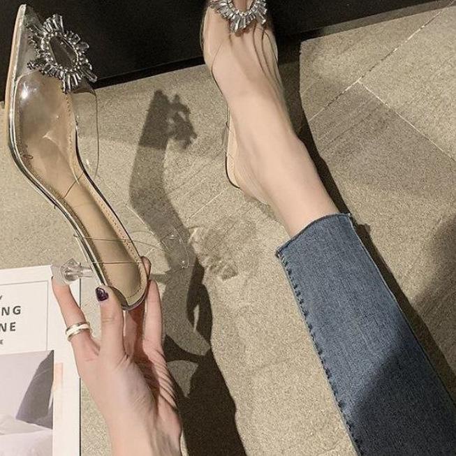 [[ RESTOCK ]] HZ01290 HEELS TRANSPARAN BOHEMIAN / AMINA MUADDI CANTIK IMPORT