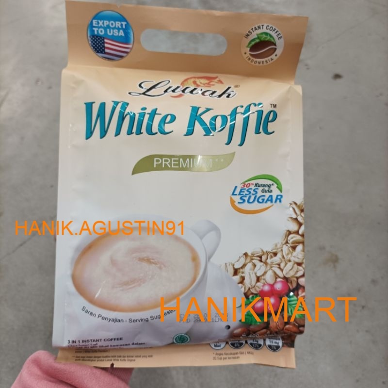

Kopi Luwak White Koffie Less Sugar Bag 20x20gr HM91