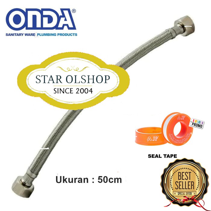 Selang Fleksibel ONDA 50 cm Wastafel kloset kran air keran