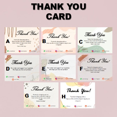

THANK YOU CARD / KARTU TERIMAKASIH