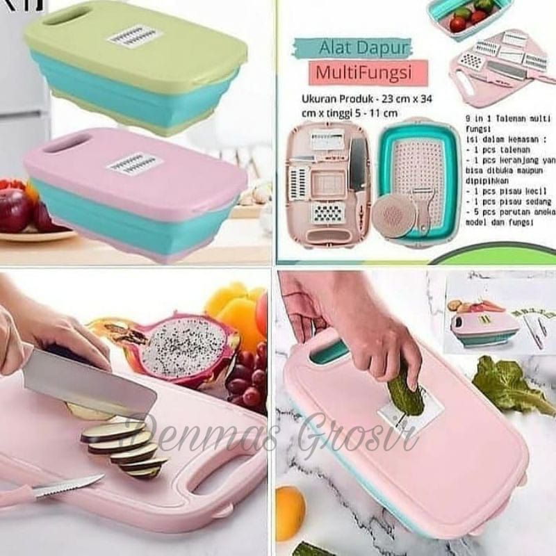 [TERMURAH] COD Talenan Set Slicer/Parutan Multifungsi/Bisa jadi baskom