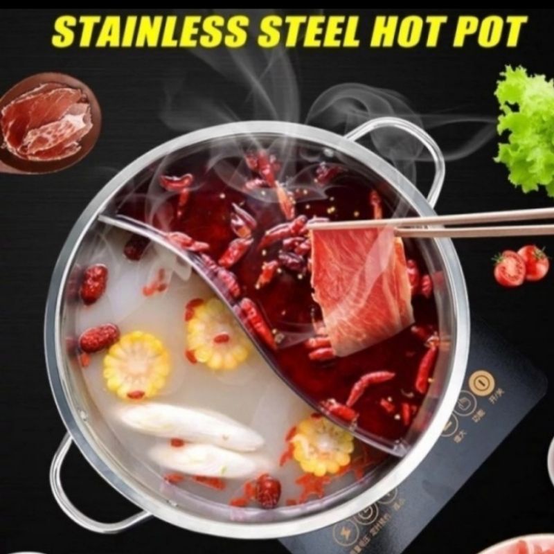 Panci Shabu Steambot Shabu Panci Suki Hotpot Steambot 2 Sekat