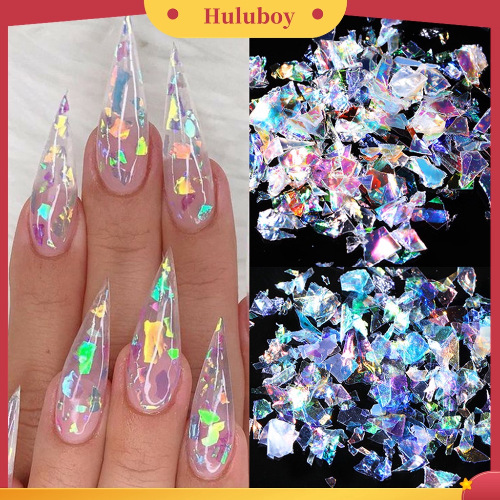 Huluboy Huluboy♡ Kertas Payet Glitter Bentuk Irregular Untuk Dekorasi Nail Art