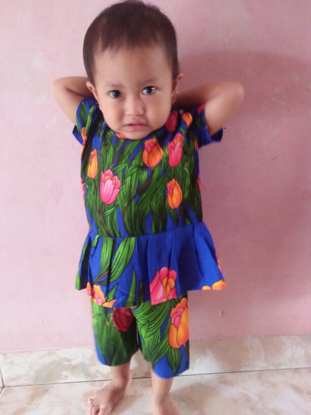 ❤ Cod ❤ Setelan Setcel Anak Perempuan Cewek Rayon Adem Harian Santai Batik Pekalongan Murah 2 Tahun