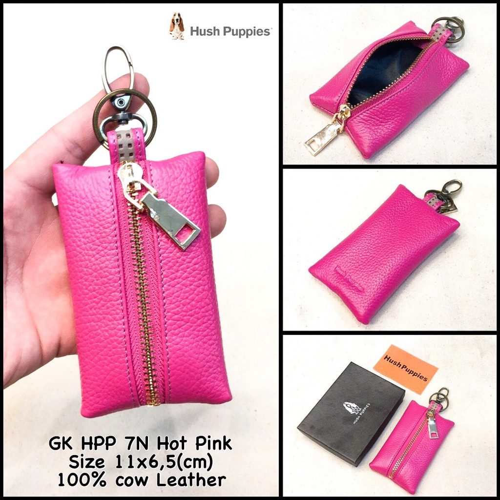 gantungan kulit hush puppies 7N premium quality gantungan mobil gantungan kunci dompet kunci