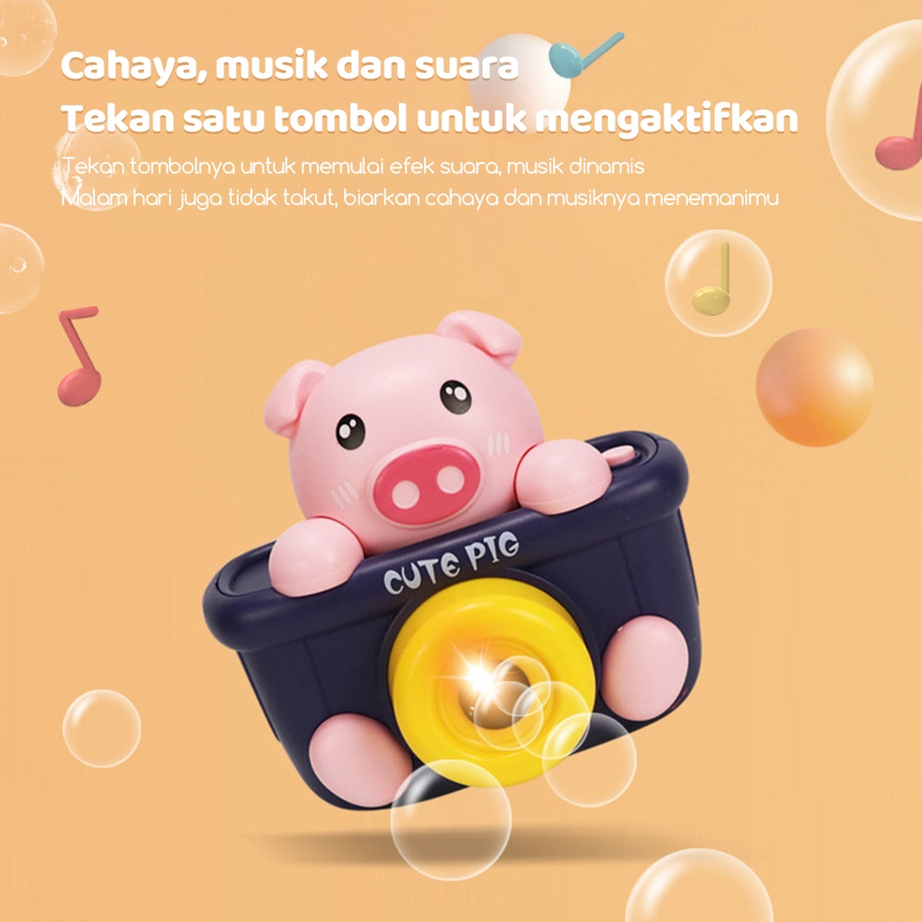 BLINGO Mainan Bayi Bubble Elektrik Kamera Bubble Lampu Dan Musik Mainan Anak