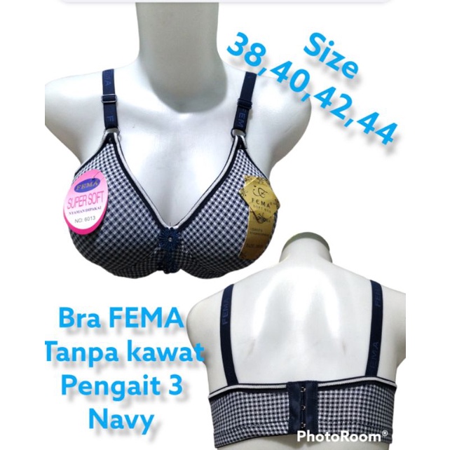 Bra FEMA Cup Besar Motif Kotak