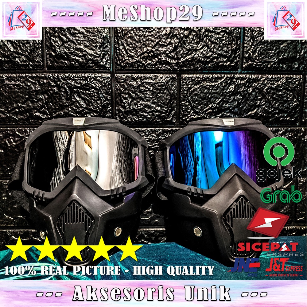 Goggle Masker Helm / Goggle Masker Helm Retro Cakil atau Retro Bogo / Goggle Masker Helm Keren