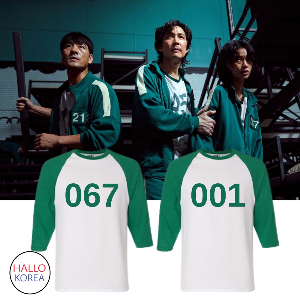 KAOS RAGLAN SQUID GAME SQUID GAME TSHIRT KAOS SQUID GAME