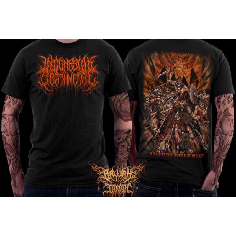 Cod IDDM Ori Asli TS Metal NUSANTARA 2 black baju gaul keren kaos hitam unisex terkini by Indonesia 