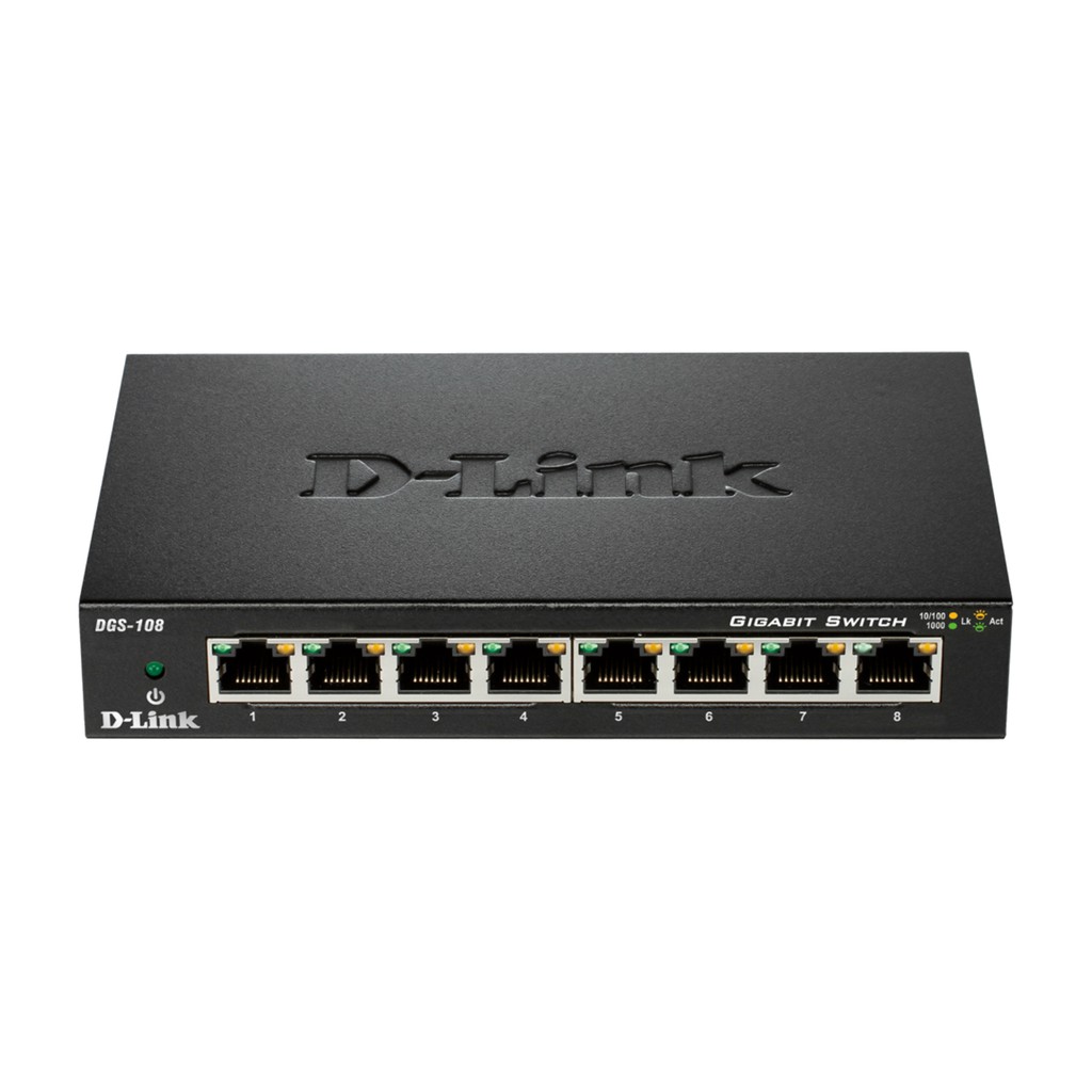 D-Link DGS-108 - 8‑Port Gigabit Unmanaged Desktop Switch