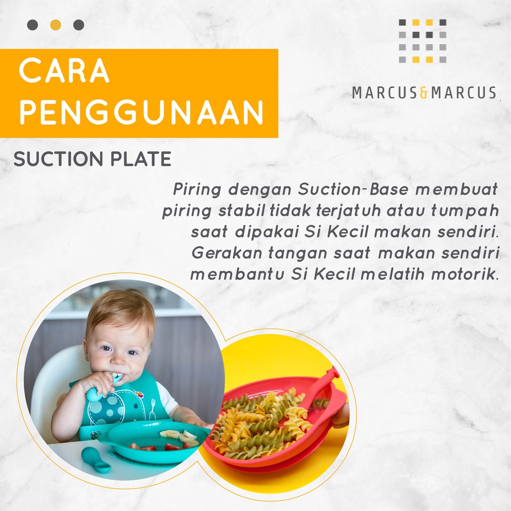 Castle - Marcus &amp; Marcus Silicone Suction Plate - Peralatan Makan MPASI Alas Makan - Piring Makan Bayi MNM