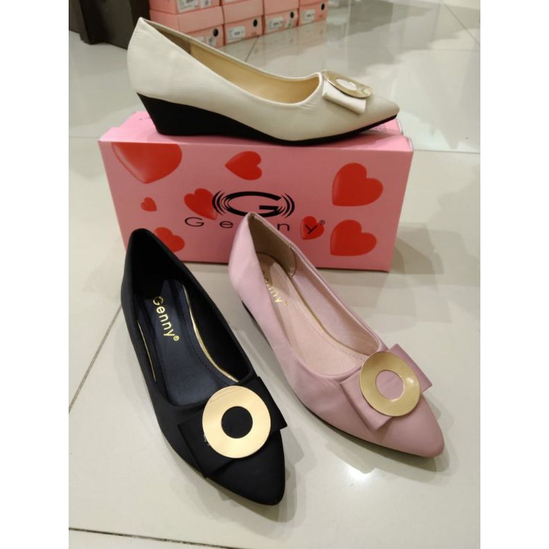 Sepatu Wedges Wanita Genny Original