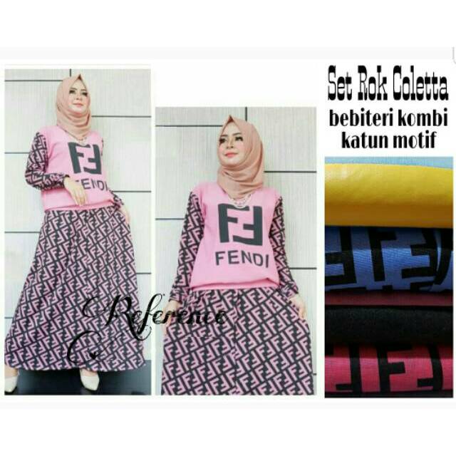 Baju Set, Muslim, Set Rok Coletta