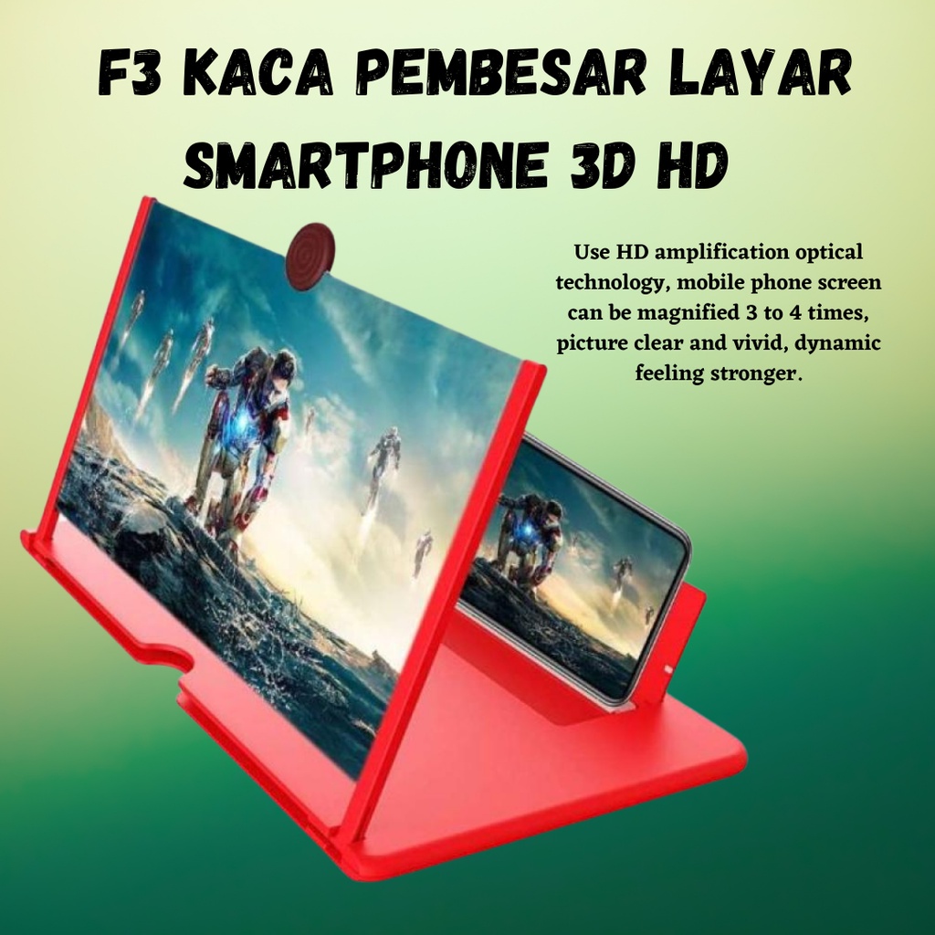 TERBARU!!! Kaca Pembesar Layar Smartphone 3D HD / Pembesar Layar HP F3