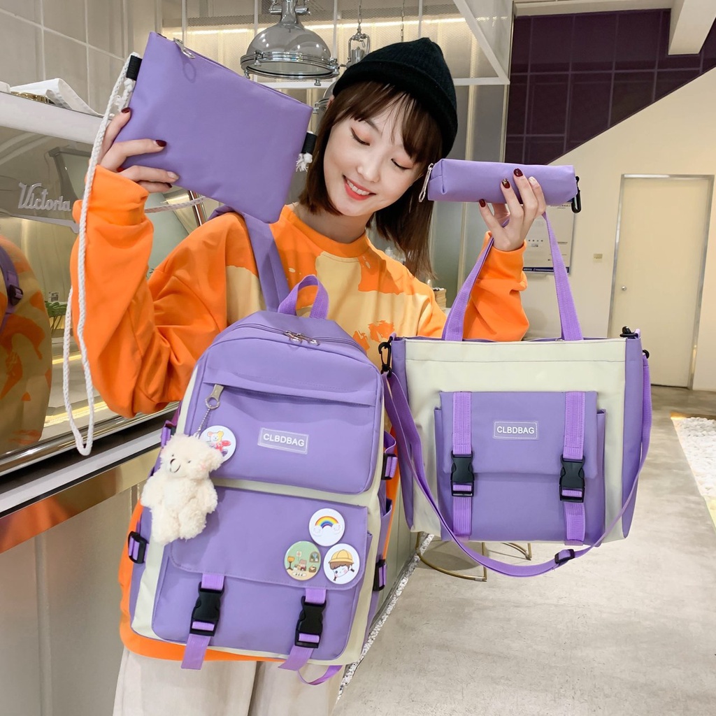 WYK116 Tas Lengkap 4 in 1 Set Ransel Wanita CLBDBAG Impor TKM