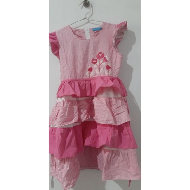 PRELOVED/DRESS ANAK PEREMPUAN/DRESS PINK ANAK/BAJU ANAK PEREMPUAN