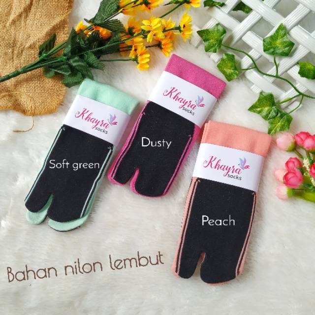 [12 PASANG] KAOS KAKI JEMPOL POLOS TAPAK HITAM