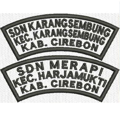 BORDIR SEKOLAH, NAMA SEKOLAH BORDIR, BADGE SEKOLAH, BET SEKOLAH, LOKASI SEKOLAH BORDIR