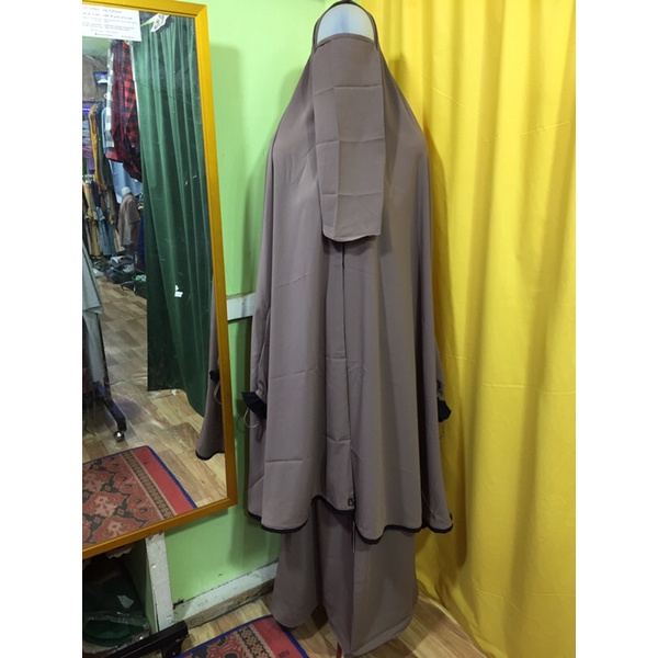 SET ROK KHIMAR LENGAN FREE CADAR BANDANA