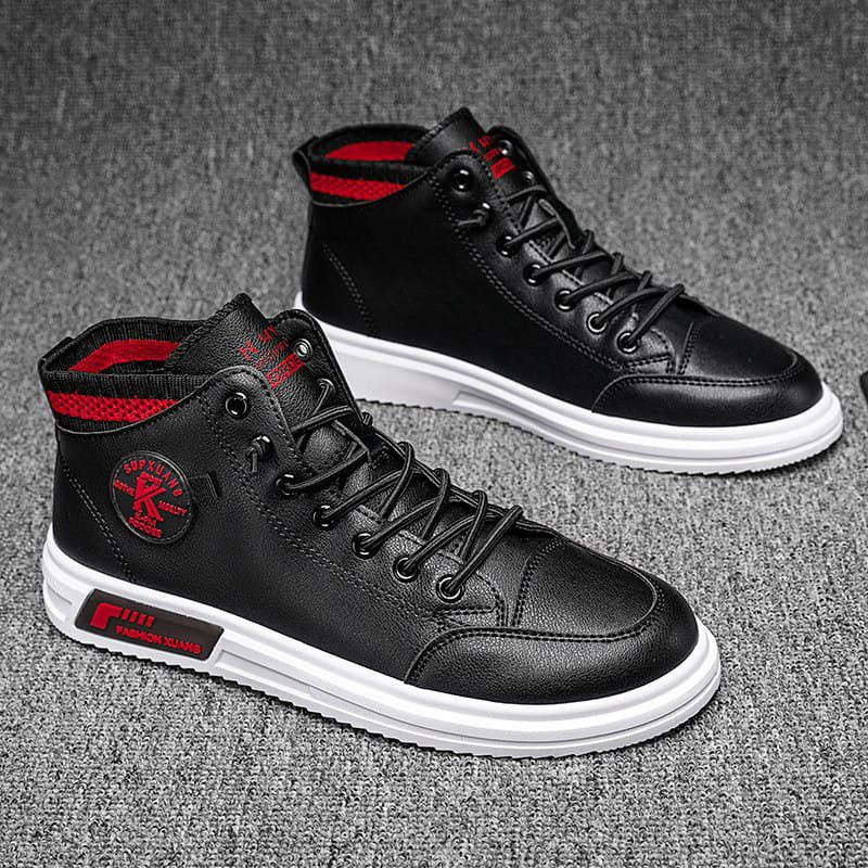 Terbaru Sepatu Kulit Kasual Fashion Sneakers Pria Sepatu Olahraga Sepatu Pria K-Luxus Sneaker New