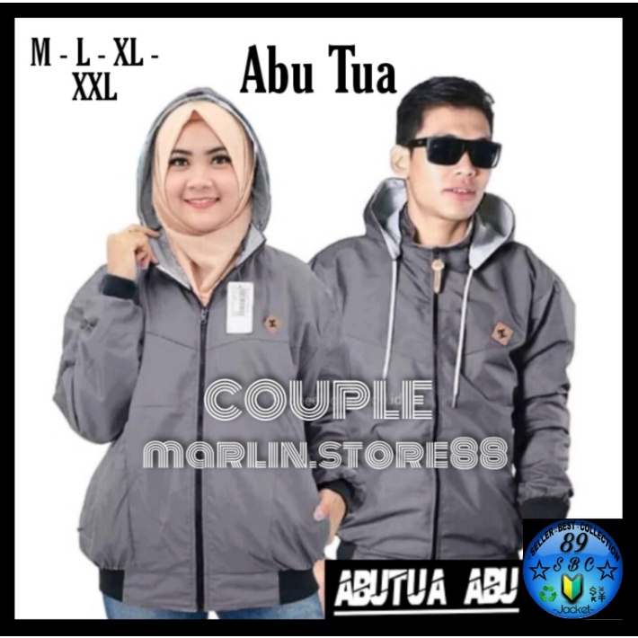 Jaket Parasut Bolak Balik Pria Wanita Cuple Dan Satuan Pria Wanita L - XL - XXL