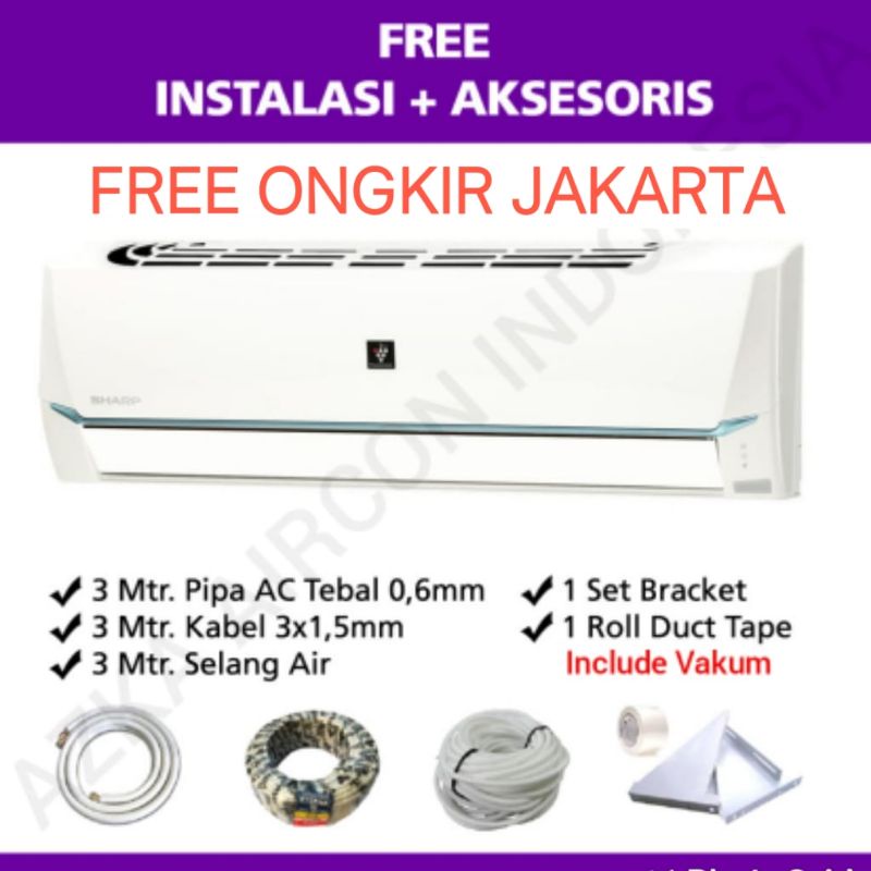 +PASANG AC Sharp 1 PK AH-AP9BMY Plasma Cluster R32
