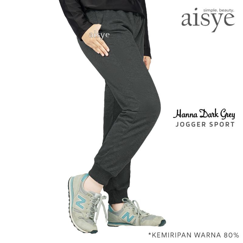 Celana Jogger Pants Sporty Aisye Wanita Korean Style Joger Training Panjang Sport Cewek Babyterry