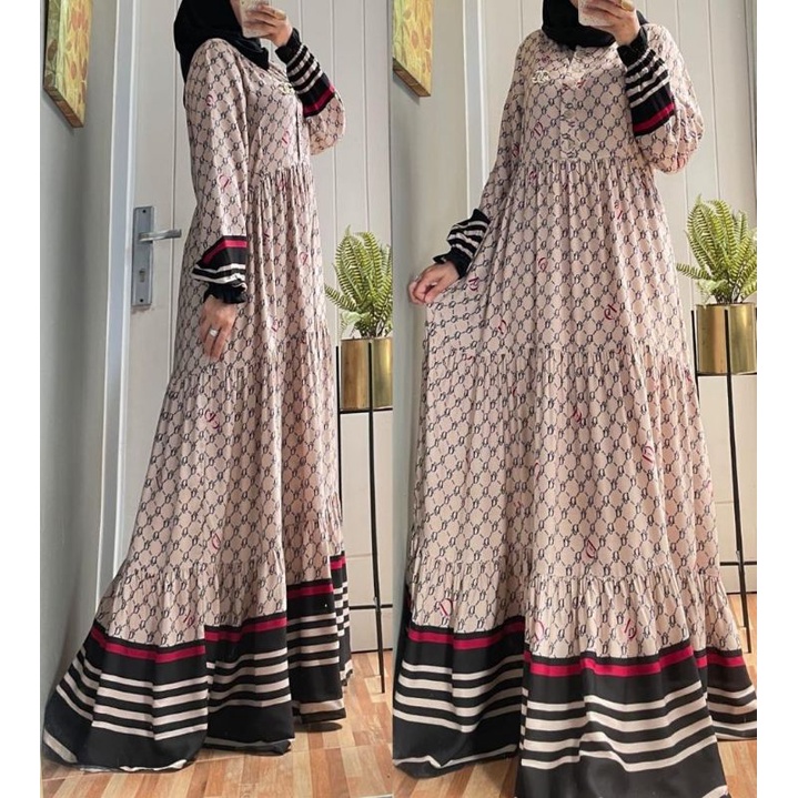 Dior Maxy dress jumbo,gaun,dress wanita,baju muslim wanita,baju lengan panjang,gamis katun rayon