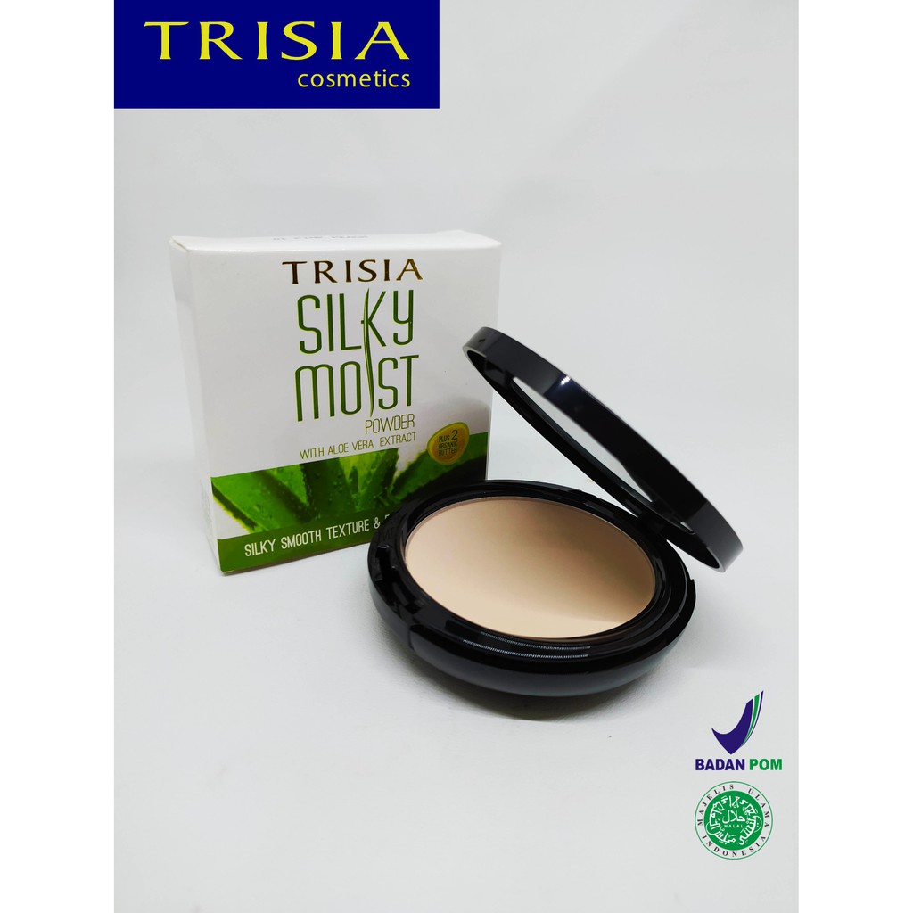 Trisia Two Way Cake Silky Moist Powder -Bedak Padat untuk kulit kering