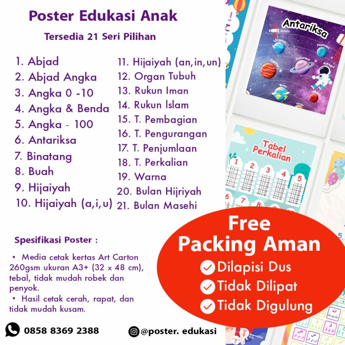 

Produk Terbaru Poster Edukasi Anak / Poster Belajar / Poster Anak Muslim