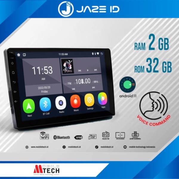 Jual limited stock MTECH Android Head Unit 9 inch Universal Voice Commnad  Murah