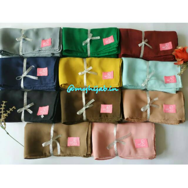 Hijab segiempat Pollycotton || Hijab bellasquare @myhijab.in